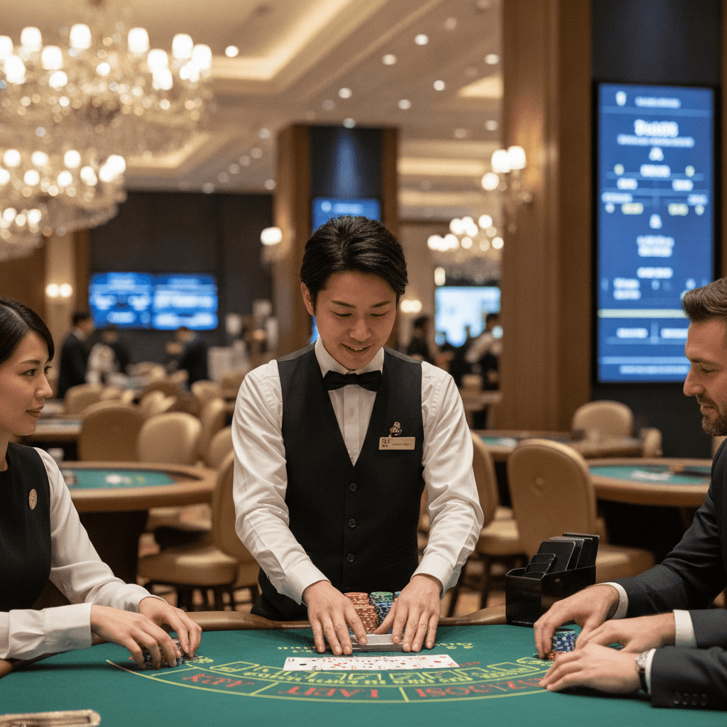 カジノディーラーの全て:仕事内容、なるには、年収、将来性ガイド